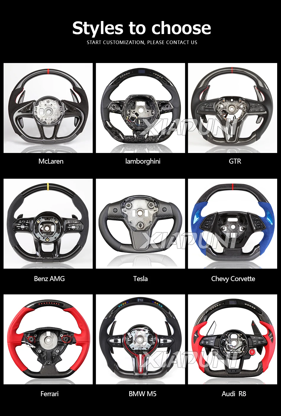 For Infiniti Q50 Q60 LED Steering Wheel 2015-2022 Carbon Fiber Perforated Leather Customized Sport Wheel - - Racext 41