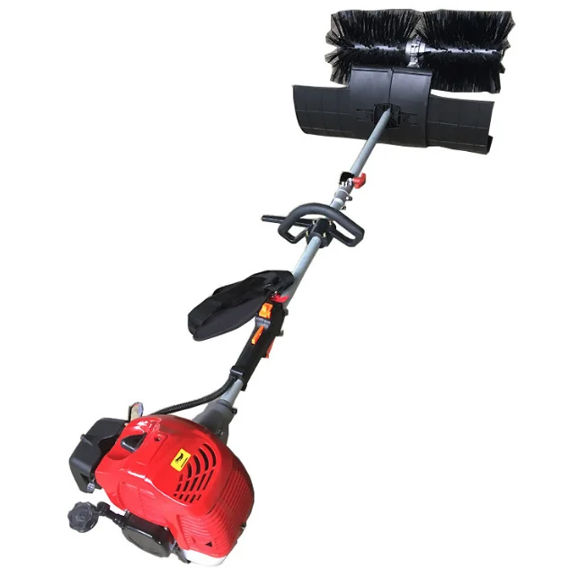 

Portable popular manual Outdoor Road Street Turf Sweeper garden tool Hand push gasoline lawn sweeper