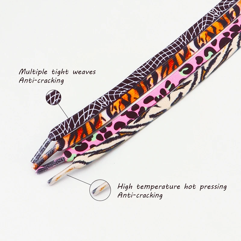 Leopard Print No-Tie Elastic Shoelaces - 1 Pair