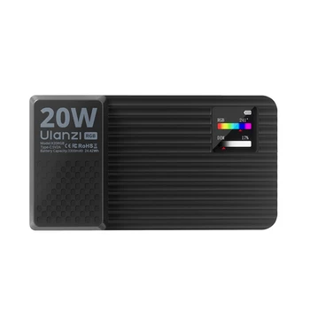 Ulanzi L207 K20RGB 20W Panel Light 1800K-9000K CCT Full-Color Video Light 20 Built-in Lighting Effects for Travel Vlogging Shots