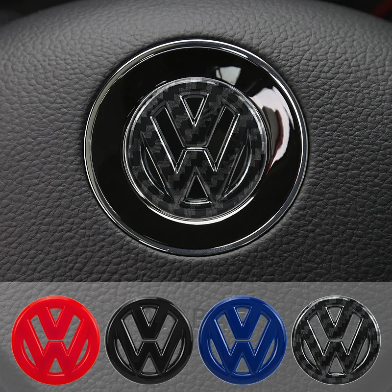 Autocollant d'emblème central de volant de voiture, étiquette intérieure,  Volkswagen, VW, GOLF, Polo, Tiguan, Touflak, Touran, décoration - AliExpress