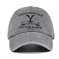 Yellowstone Dutton Ranch Baseball Cap Vintage Washed Dad Hat Distressed Sun Hat Unisex Snapback Hat Visors 2