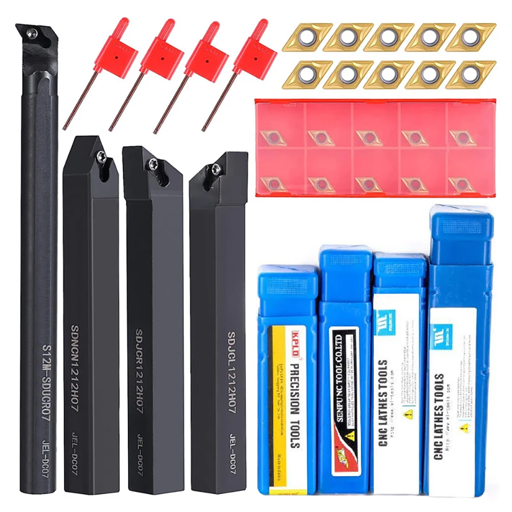 VEVOR 4PCS 1/4 In Lathe Turning Tool Indexable Carbide Inserts With Storage Box P 010425113299 - Foto 3