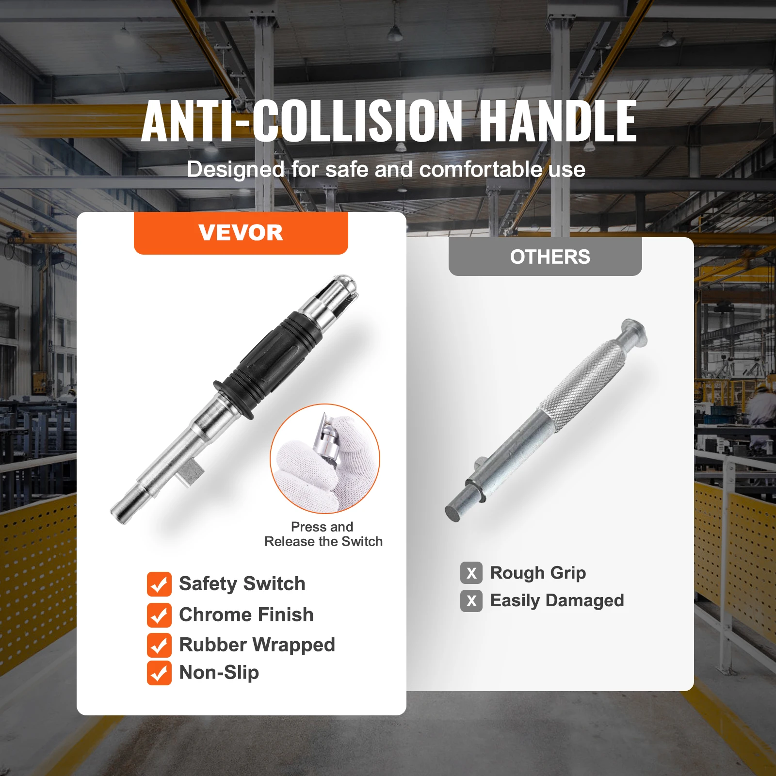 VEVOR 100KG-2000KG Permanent Magnetic Lifter Pulling Capacity 2.5 Safety Factor Neodymium & Steel Lifting Magnet Lift Magnets round magnet