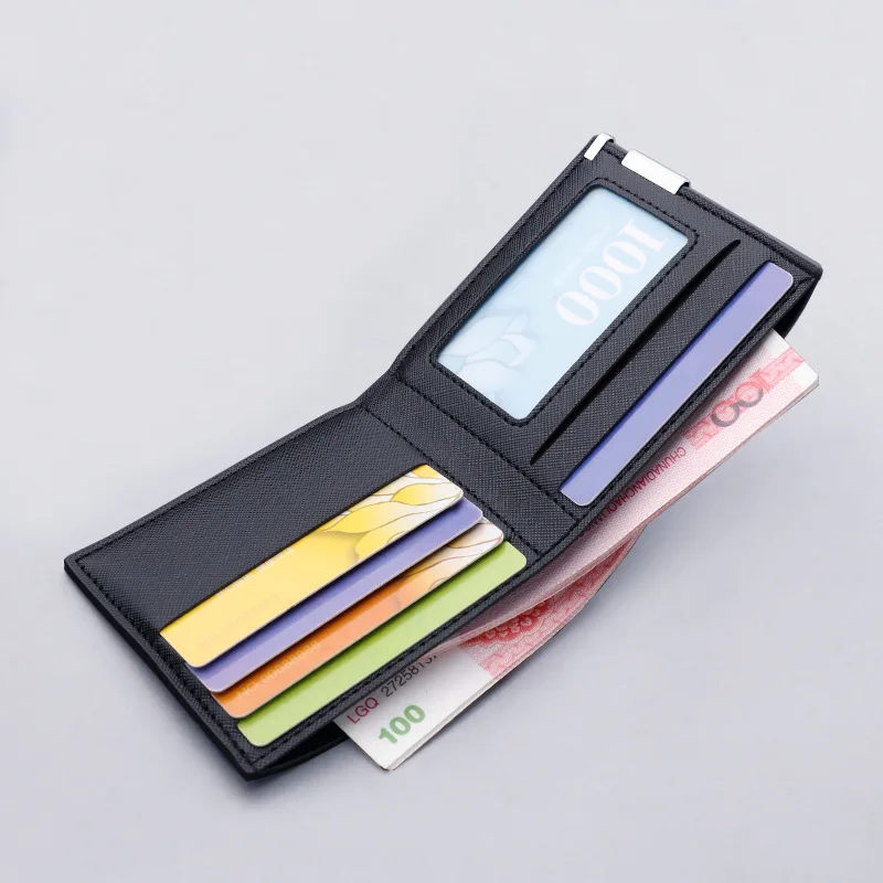 White wallet men's short wallet college students thin youth multi-card mini wallet 3