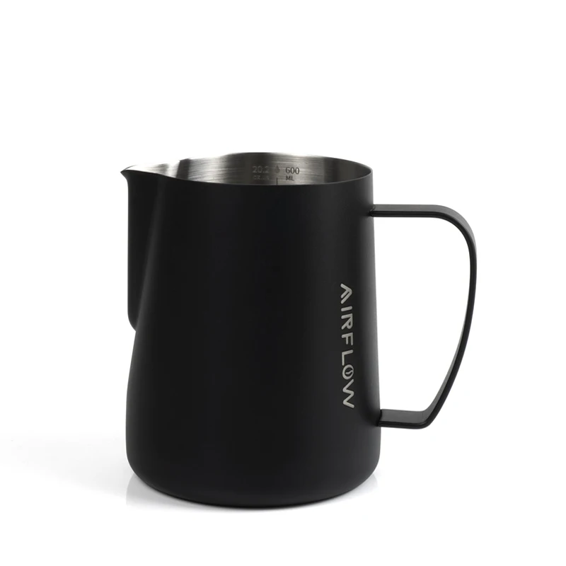 AIRFLOW 400ML 600ML Milk Pitcher With Scale Stainless Steel Milk Frother Jug Latte Art Pitcher Espresso Steaming Cappuccino Cup, milk frothing pitcher