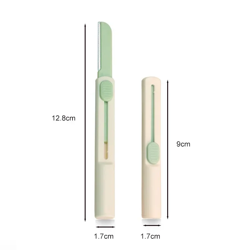1/2pcs New Retractable Eyebrow Razor Safe Blade Anti-Scratch Face Shaver Eyebrow Trimmer Portable Women Eyebrows Shaping Tools 2