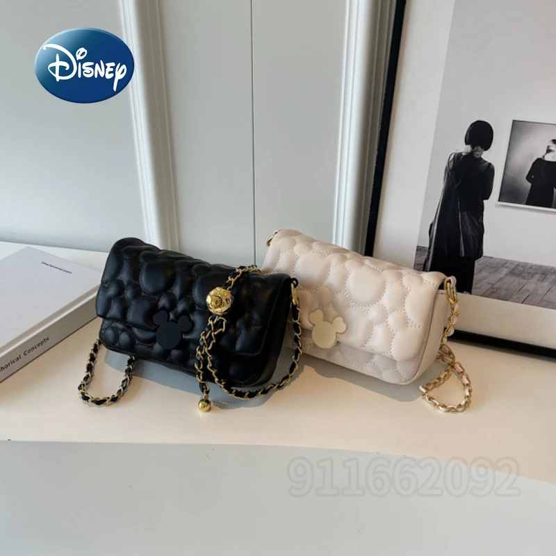 Disney Mickey New Women's Shoulder Bag Cartoon Mini Women's Bag Luxury Brand Fashion Trend One Shoulder Oblique Bag High Quality