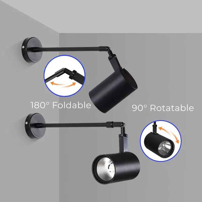 LED Wall Lamp for Picture Lighting Adjustable Telescopic Long Arm Spotlights Gallery Exhibition Wall Mounted Wall Sconce Light 2
