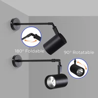 LED Wall Lamp for Picture Lighting Adjustable Telescopic Long Arm Spotlights Gallery Exhibition Wall Mounted Wall Sconce Light 2