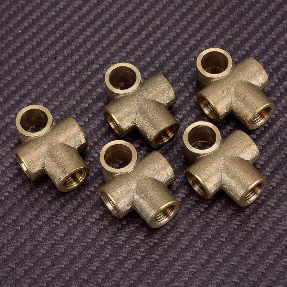 5 Pz 3/16 "Latone Tee 3 Vie M10x1 Metrico Linea Freno Tubo Femmina Raccordi Connettori Di Alta Qualà Nuovo - Foto 3