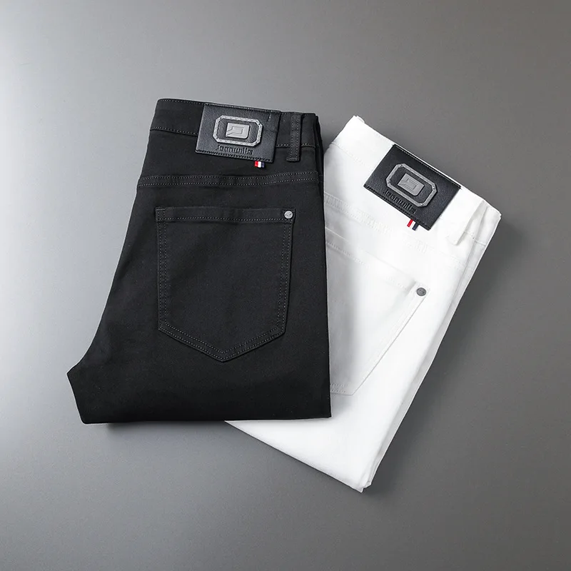 New Black Jeans Men's Simple Fashion Personality Skinny Stretch Trendy Casual All-Matching Men's Clothing Business Trousers