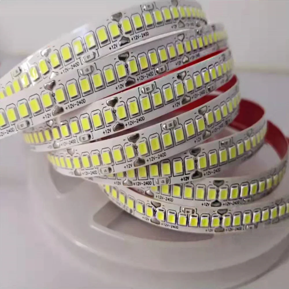 

Светодиодная лента 2835SMD, 5 м, 12 В, яркая светодиодная лента для декора комнаты, светодиодная Диодная лента, теплый белый/белый свет, 60/120/240 светодиодная лампа, светодиодные ленты