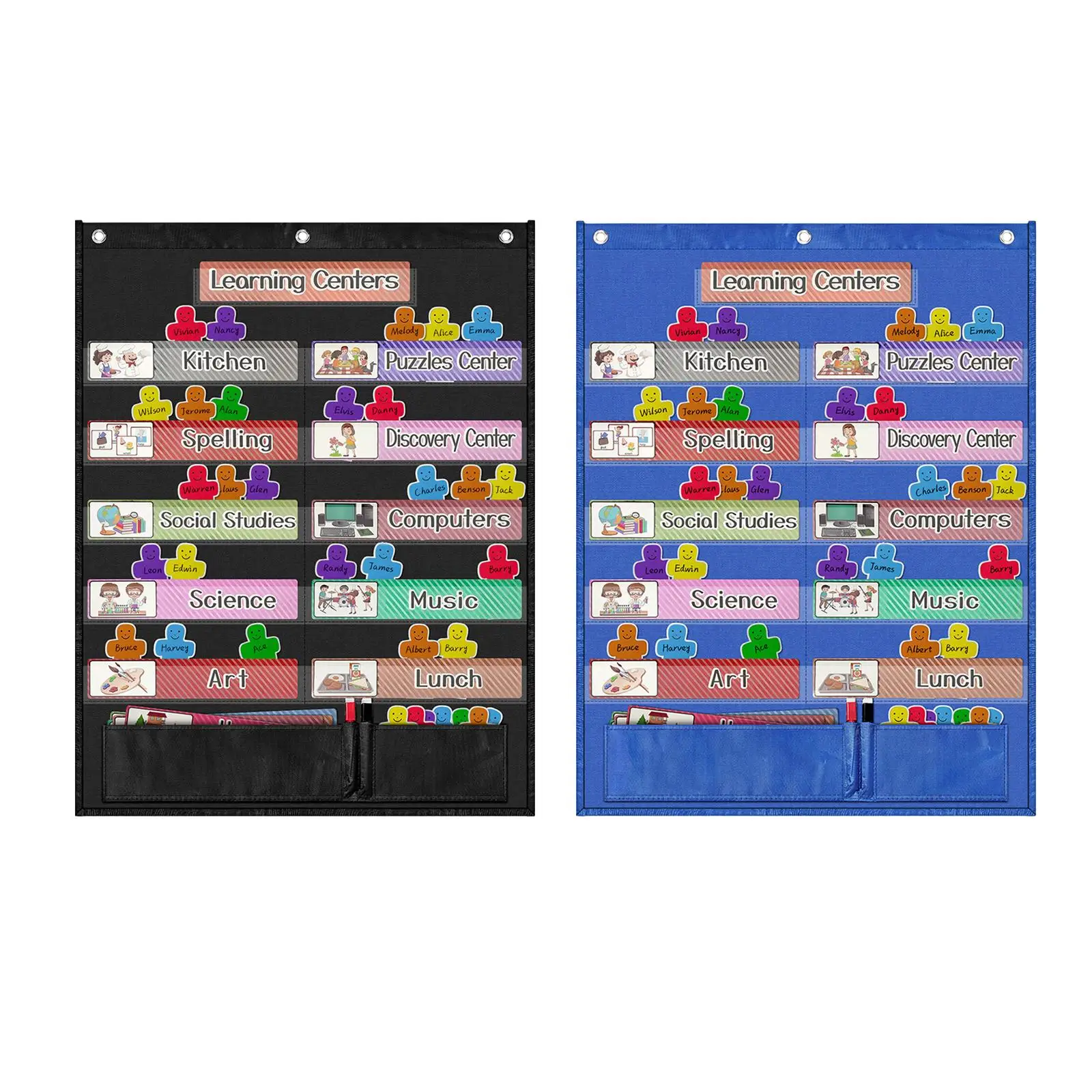 

Learning Center Pocket Chart 56x71.5cm Teaching Supplies Educational Chart