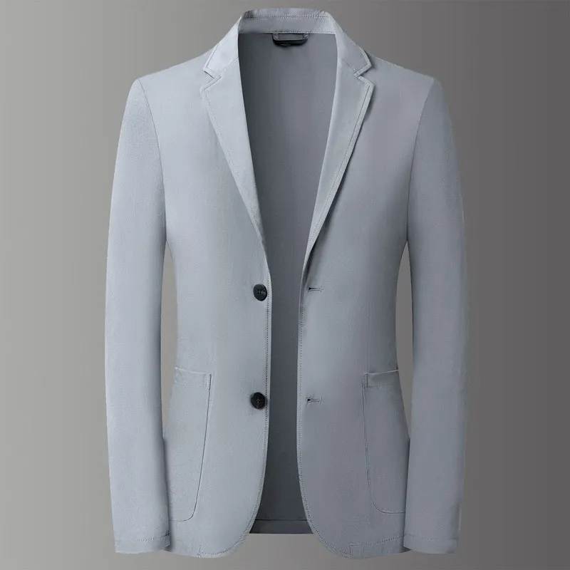 Men Suits Jackets Men Lightweight Suit Sun Protection Clothing Spring Summer Thin Mens Blazer Ice Silk Jacket Smart Casual Male Suit Coat