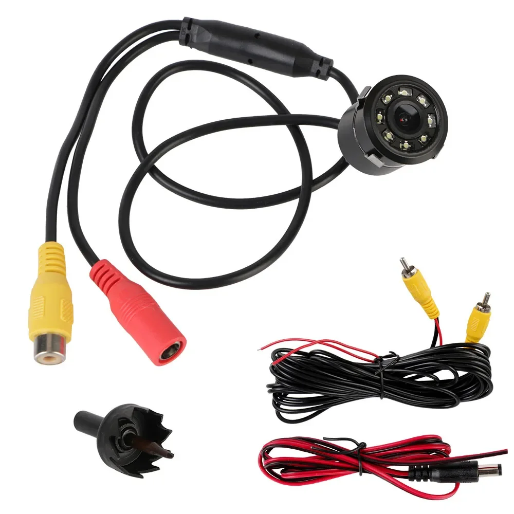 Vehicle Backup Rear View Reverse Parking Car Camera 8 LED IP69 Waterproof Night Vision HD AHD 1080P Rear Camera + 4 Pin 15m Video Cable for Bus Trailer RV Camper Truck Vehicle Backup Rear View Reverse Parking Car Camera 8 LED IP69 Waterproof Night Vision HD AHD 1080P Rear Camera + 4 Pin 15m Video Cable for Bus Trailer RV Camper Truck