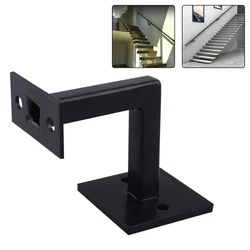 Sleek Black Stainless Steel Handrail Bracket - Durable with Perfect Dimensions - Stainless steel