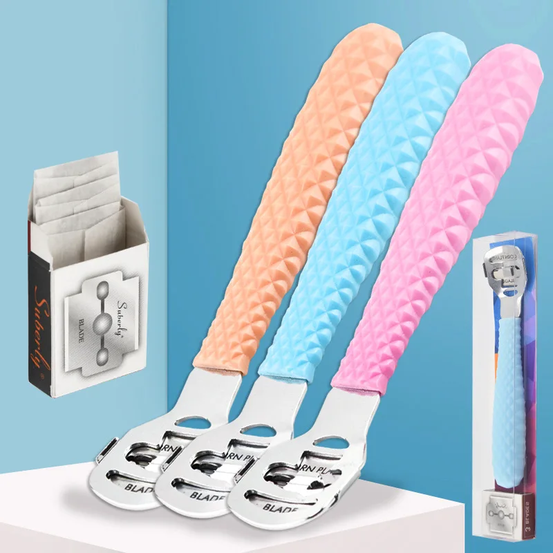 

2Styles Foot Product Callus Shaver Pedicure Tool Hard Dead Skin Remover Plastic Handle 3 Blades for Women or Man Heel Foot Care