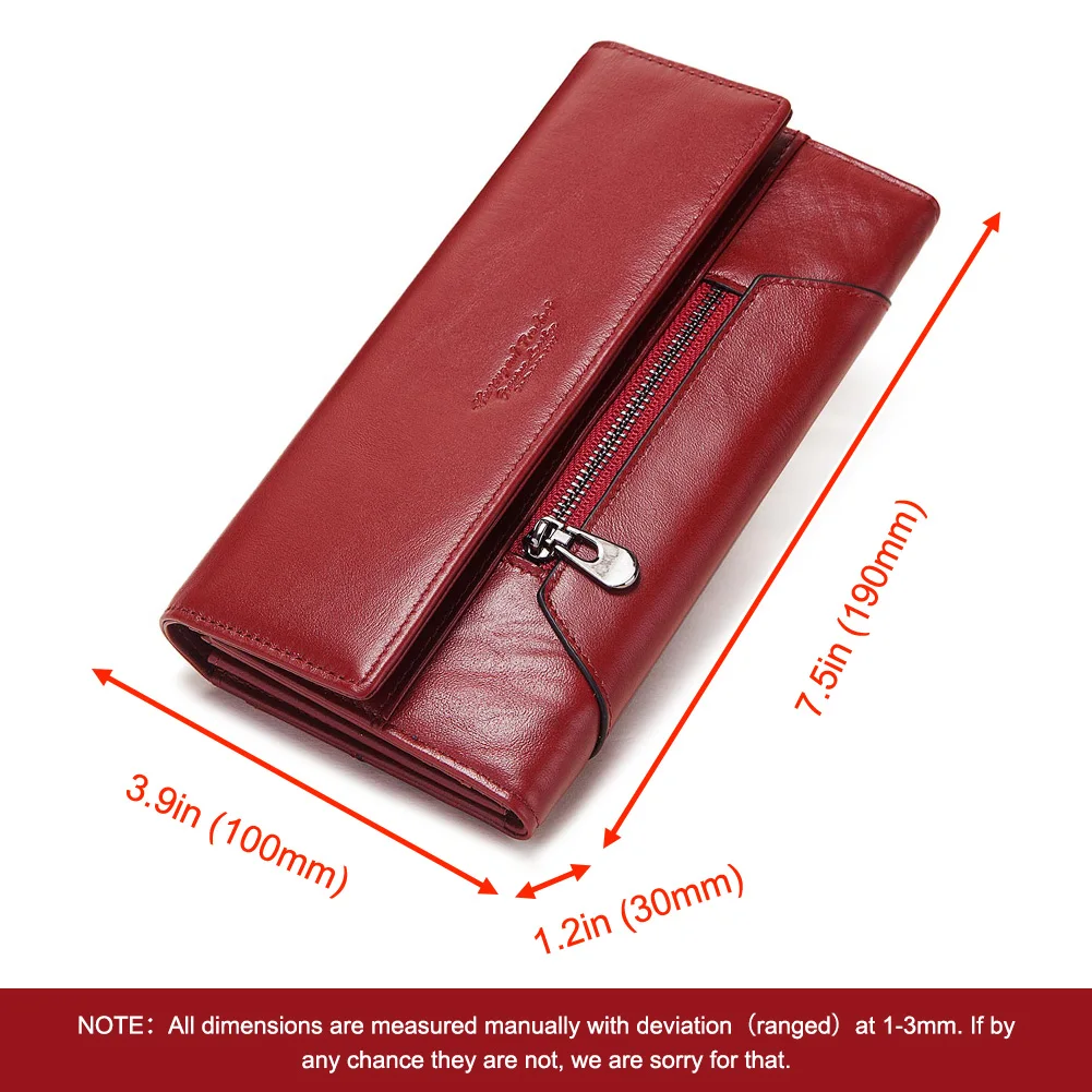 Women Wallet Genuine Cowhide Leather RFID Clutch Card Holder Ladies Fashion Large Capacity Long Purse Phone Pocket leather wallet,women wallet,card wallet,women purse