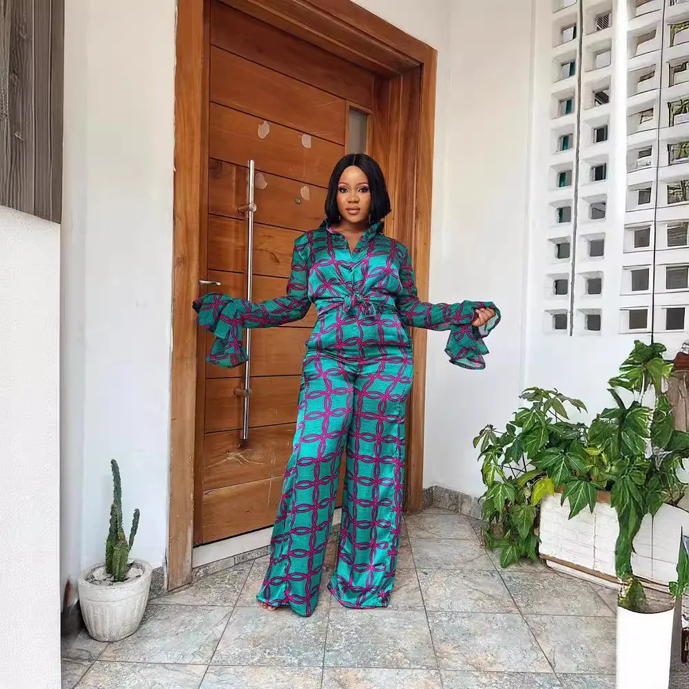 

Africa 2024 New Casual Jacket + Pants Set Basic Women's Wear 2608