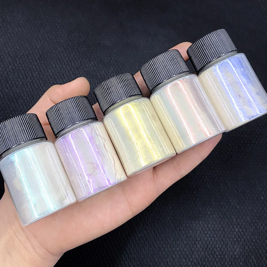30ml White Symphony Mica Pearl Pigment Car Paint Color Cosmetics Eyeshadow Soap Dye Powder Nail Glitter Chrome Chameleon Powder nail powder nail glitter nail pigment mica powder