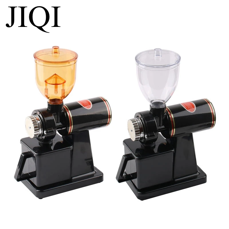 JIQI Electric Coffee Grinder Coffee Mill Bean Grinder Machine Thickness Adjustable Flat Burrs Grinding Machine 220V/110V EU US