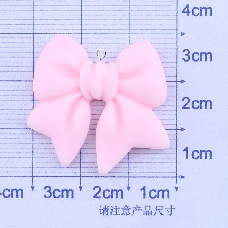 10pcs Kawaii 다채로운 캔디 컬러 Bowknot 수지 참 보석 만들기 DIY 수제 펜던트 키 체인 귀걸이 액세서리