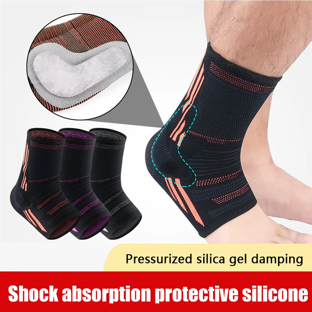 1Pcs Ankle Support Brace Elasticity Running Sports Safety Pressurized Basketball Ankle Protective Anti Ankle Sprain Foot Cover