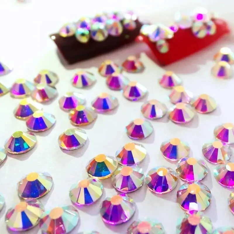 Non Hot Fix Flatback Rhinestones Nail Art Accessories Garment Decorations Crystal Nail Sticker DMC Glitter Stone Diamond DIY