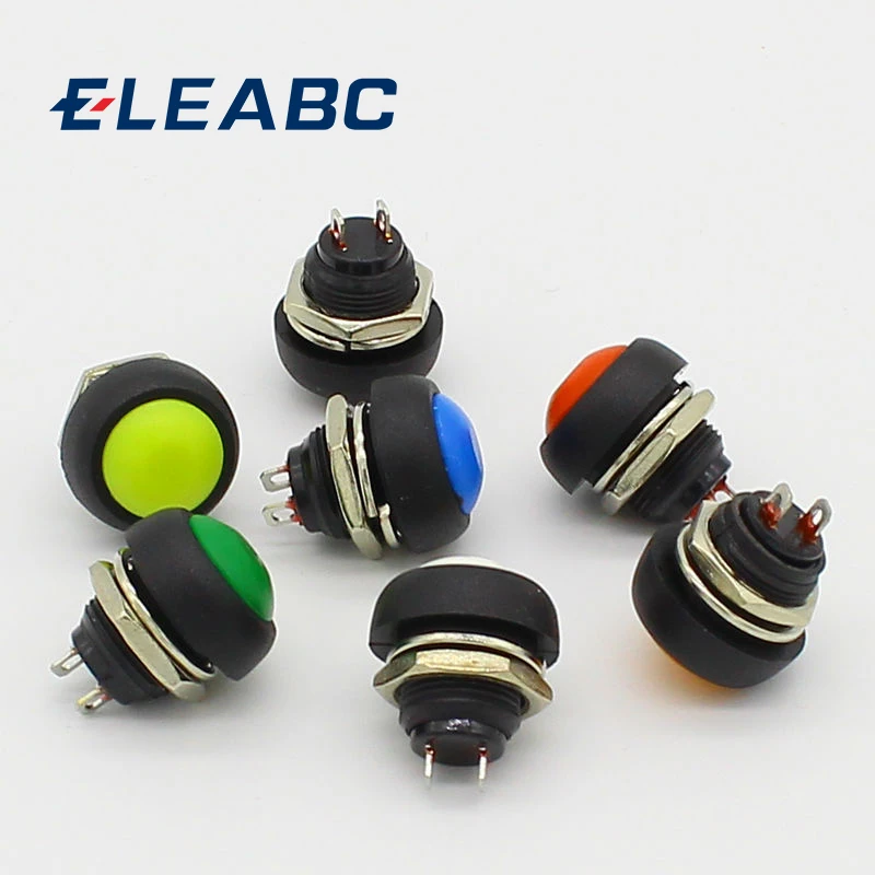 7PCS 12mm Waterproof Momentary Push button Switch OFF (ON) Self Return ...