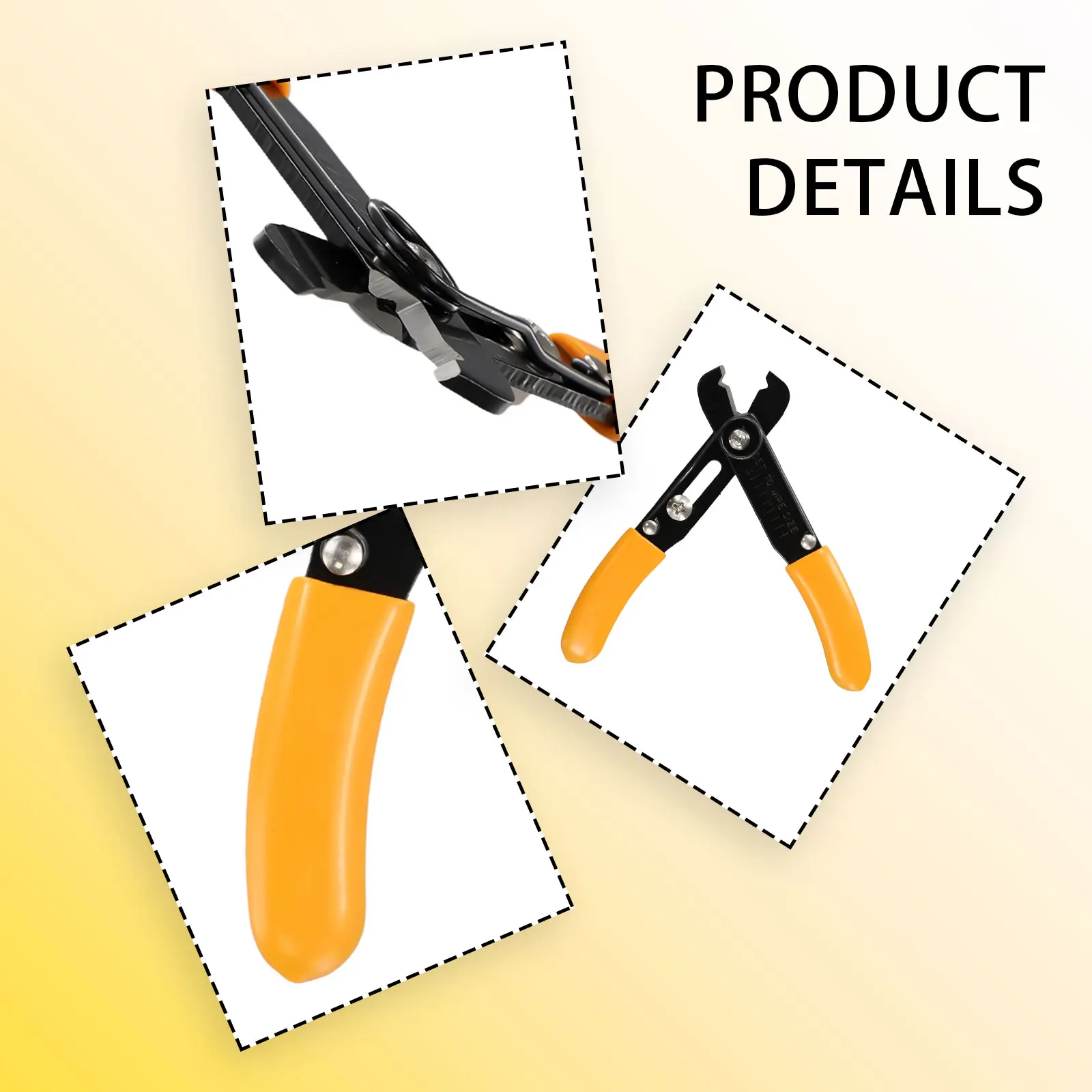 

Hand Tools Mini Wire Stripper For Electronics Manganese Steel Orange + Black Telecommunications Workshop Equipment