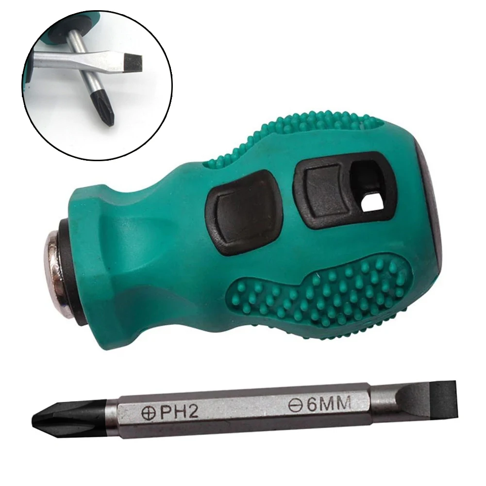 1pc Stubby Schraubendreher 13cm Länge 7,5cm Breite HRC52-54 Dual-zweck Blunt Magnetische Reparatur Hand Werkzeug für Reparatur Holzbearbeitung Werkzeug – Detail 1