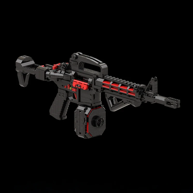 Block Gun Shooting Assembly Gun MOC Building Blocks Toy AR15 Boys