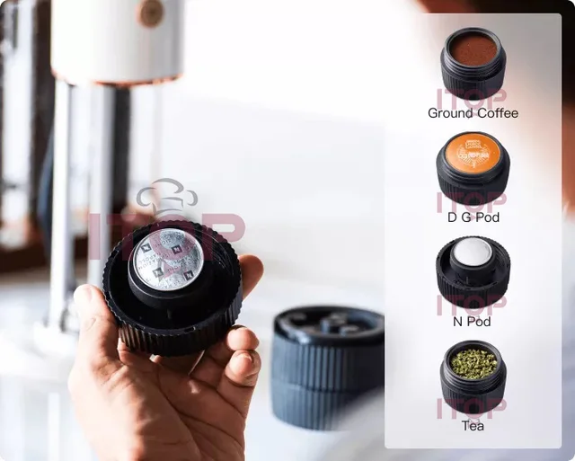 ITOP-Mini cafetera expreso 4 en 1 de calentamiento rápido, 19 bares para  café molido, cápsula Nespresso, cápsula Dolce Gusto, té - AliExpress