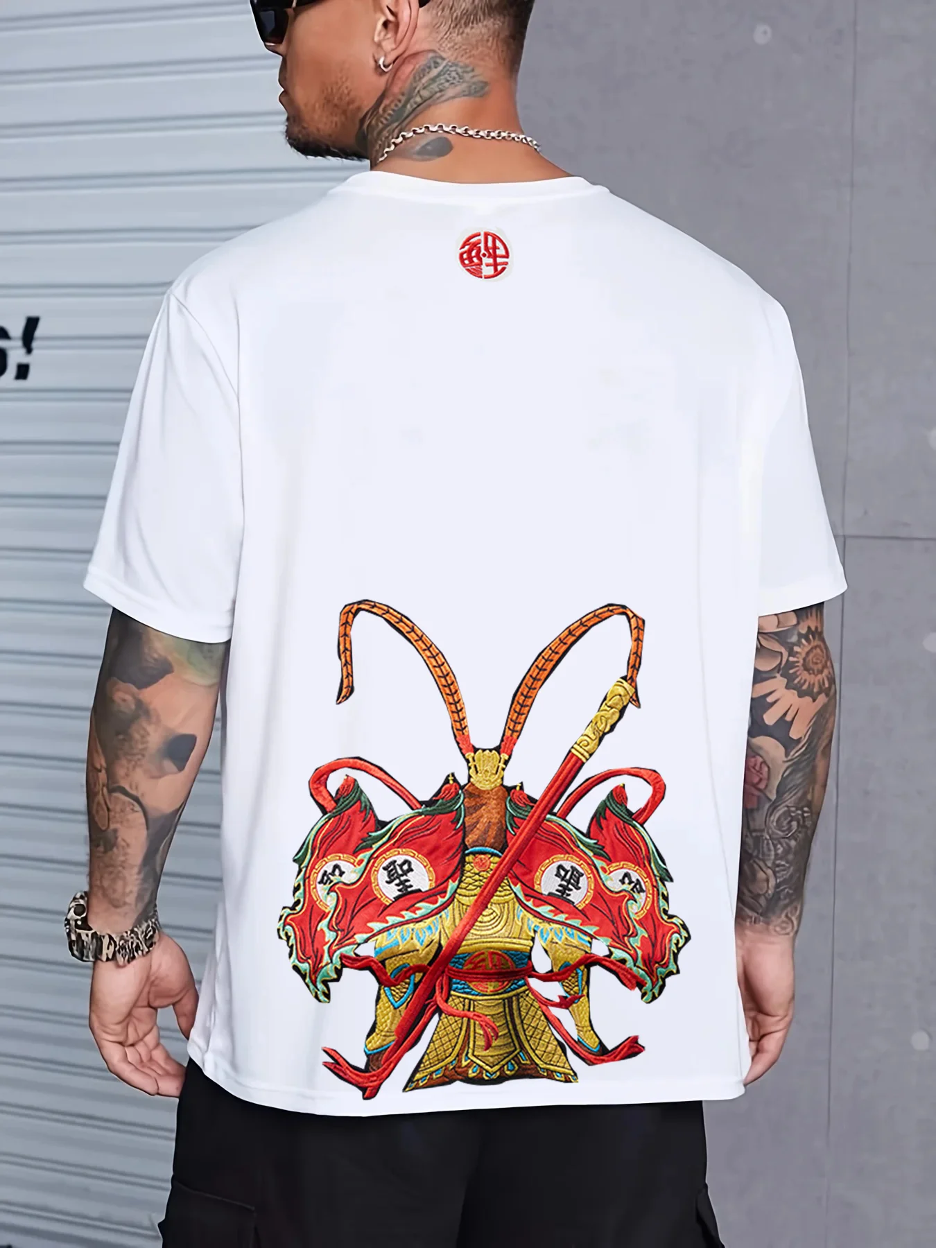 

Summer Cotton T-shirt For Men Casual Loose Top Tees Embroidered Printing Short Sleeved Gym Quick-Drying Men Short Sleeve Tee