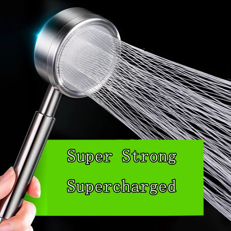 304 Stainless Steel High Quality Super Pressurized Shower Head  Anti-Fall Shower Head Water-Saving Rain  Bathroom Accessories 360 rotating pressurized jetting shower head 3 mode high pressure bathroom bath shower nozzle filter water saving showerhead