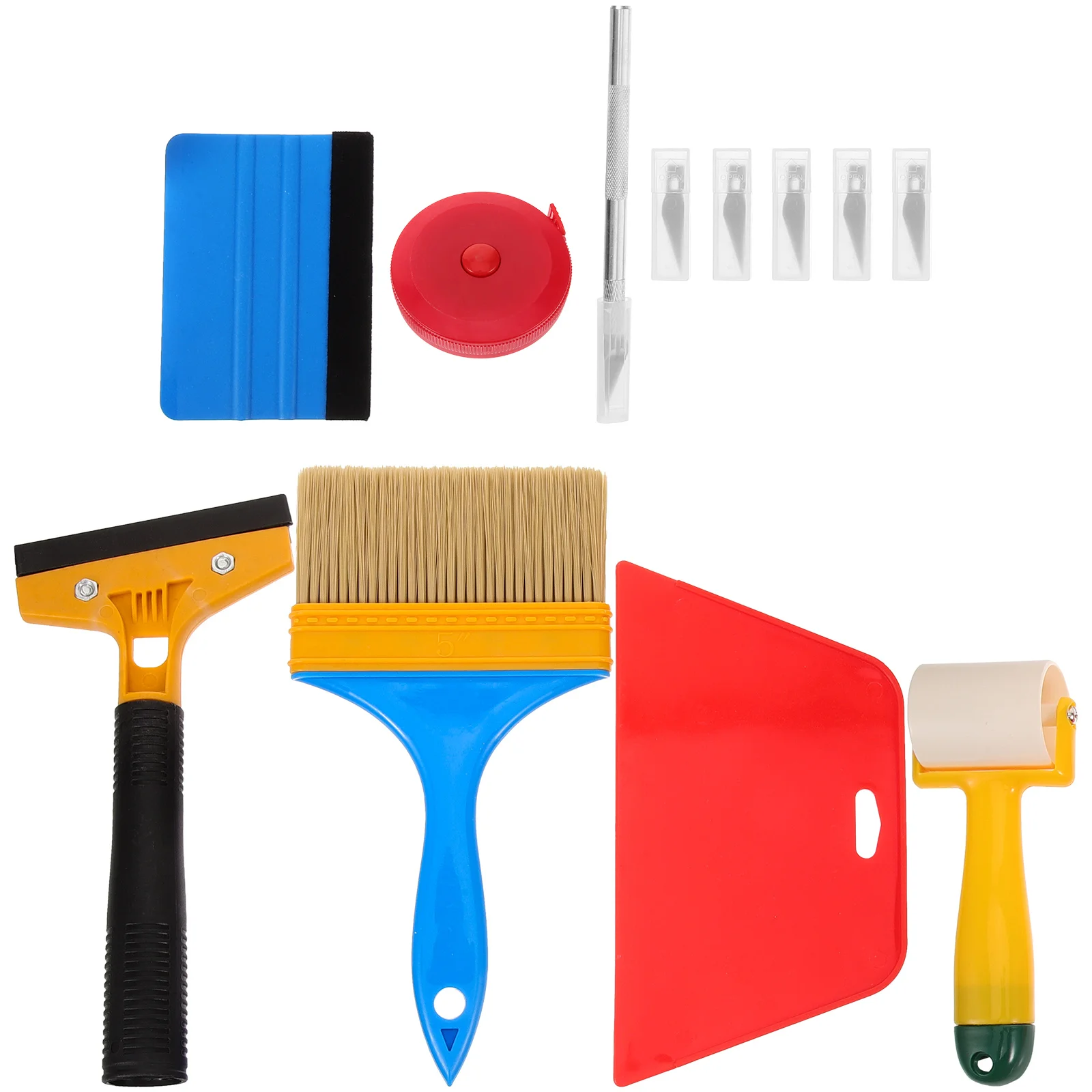 

12 Pcs Film Application Tool Kit Wallpaper Hand Tools Suite Window Smoother Abs Smoothing