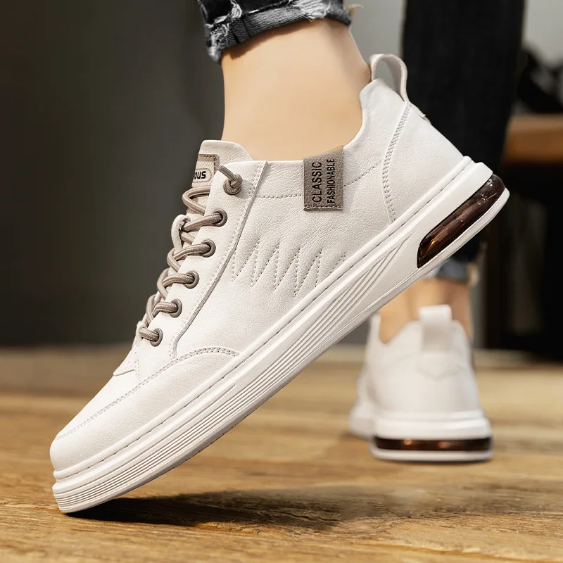 

Men's shoes 2023 new spring and autumn summer men's business casual board shoes hundred boys small white shoes