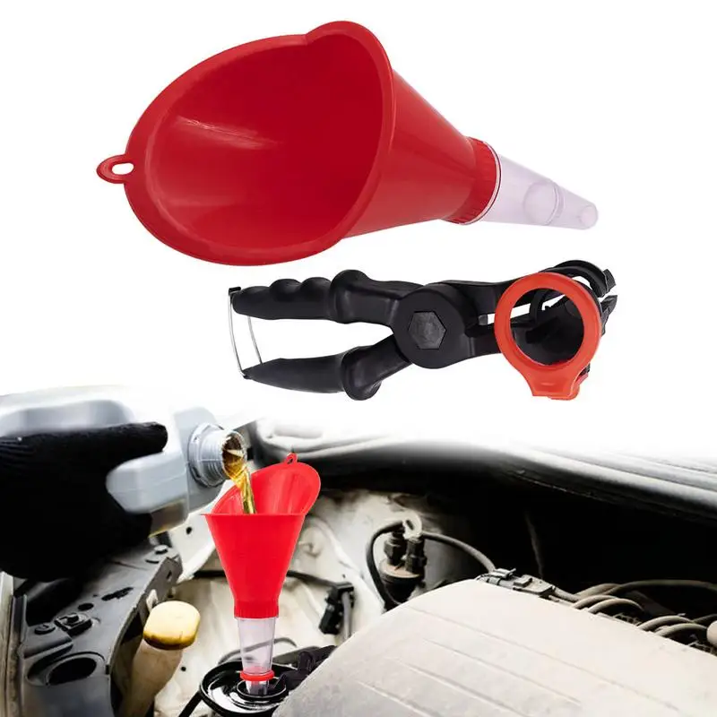 

All Purpose Automotive Funnel Oil Filling Tool For Automobile Adjustable Interface Special Hoppers Oil Filling Device For Petrol