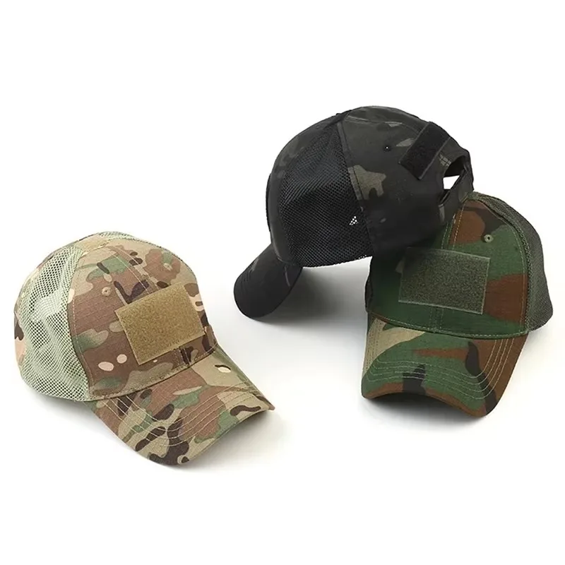 Outdoor Camouflage Sports Caps for Men Woman Adult Mesh Adjustable Golf Cycling Running Fishing Hunting Hiking Basketball Hats
