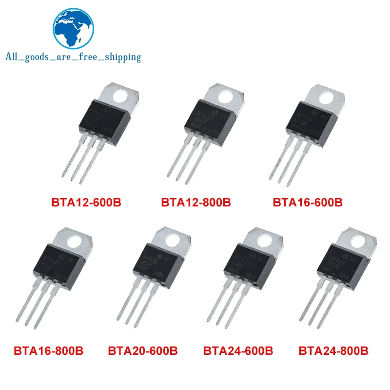 Assorted Electrical Triac Semiconductor Set - 10pcs