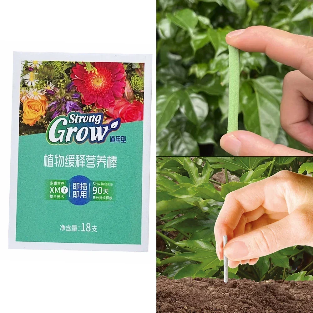 18Pc Plant Nutrition Bars Nitrogen Phosphorus Potassium For Healthy Growth Of Plant Fruit Vegetables Flowers Compound Fertilizer