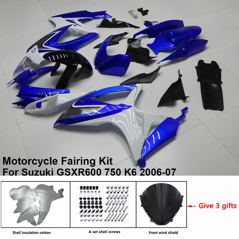 

Motorcycle Fairing Set Body Kit Plastic For Suzuki GSX-R600 R750 2006-2007 K6 Accessories Injection Bodywork S0606-132a