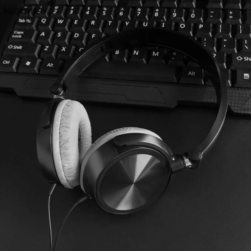 Wired Headphones With Microphone Over Ear Stereo For iPhone Xiaomi