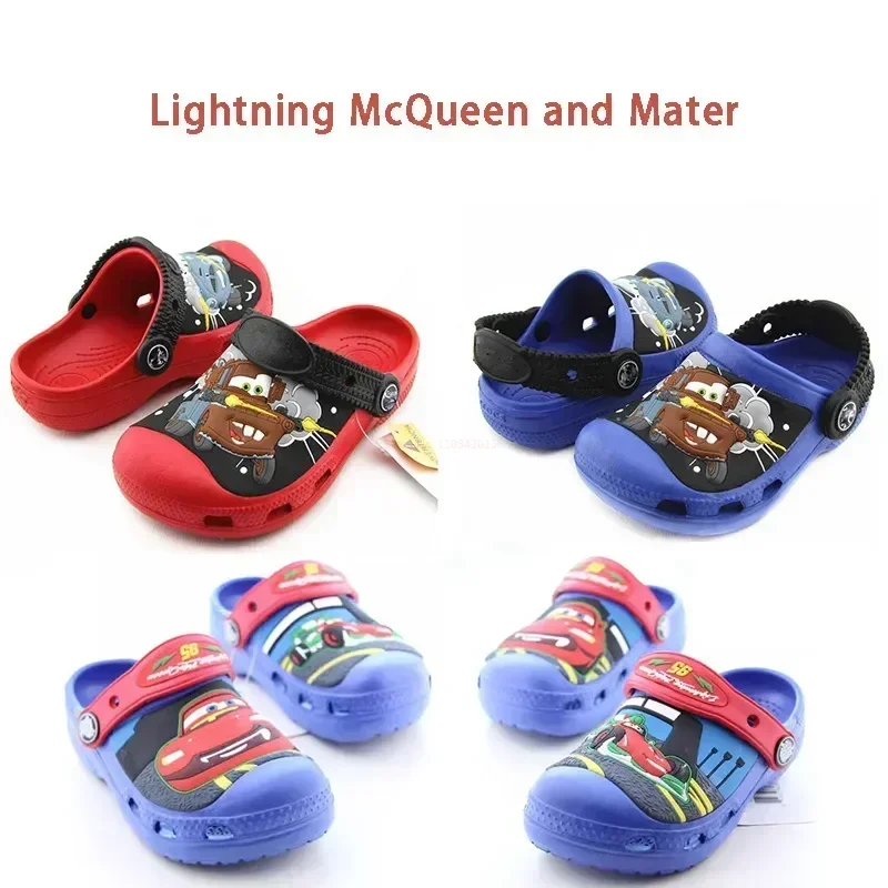Disney Hot Car Story Lightning Mcqueen Mater Cartoon Children'S Hole Shoes Car Pantofole Da Spiaggia Antiscivolo Leggere Regalo Di Compleanno