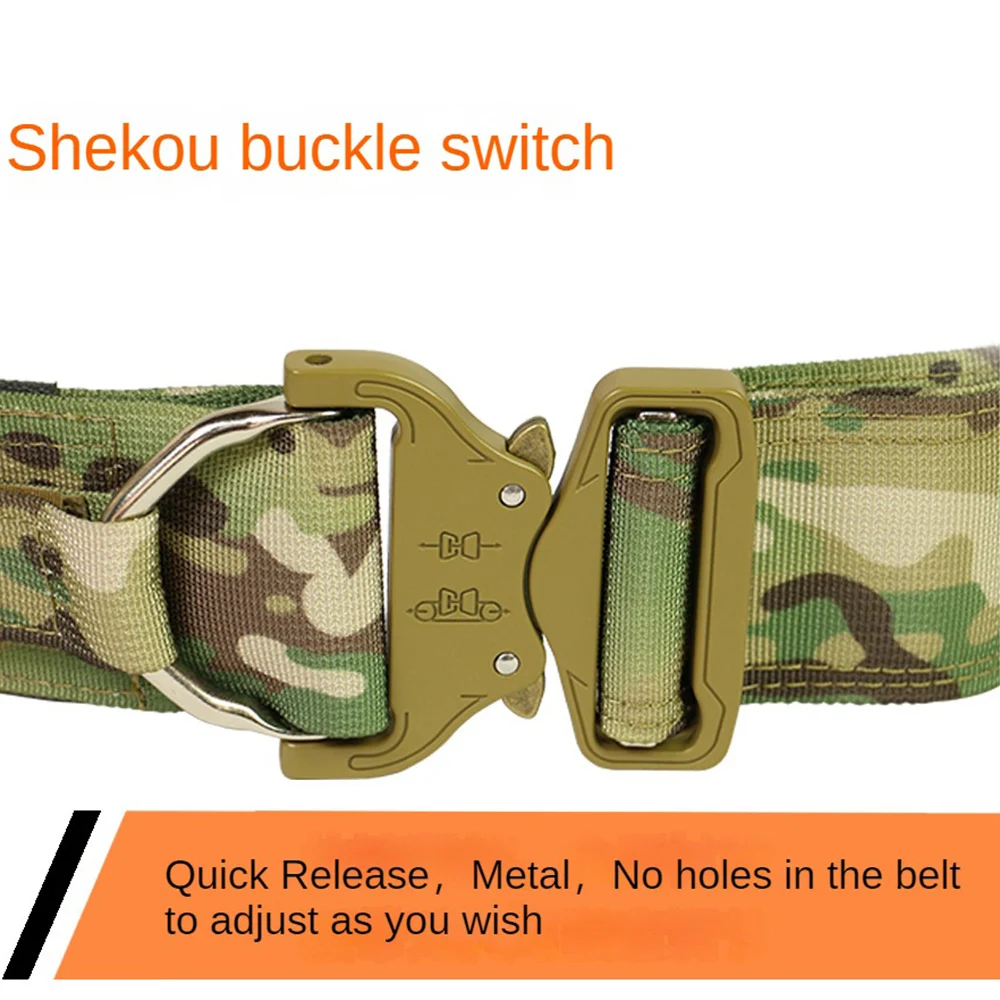 MOLLE Tactical Belt Nylon Multifunctional Patrol Belt Outdoor CS Equipment