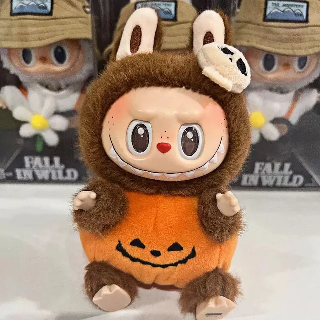 Cute Labubu Sit-Down Party Pumpkin Plush Pendant – Adorable Doll Toy Gift for Birthdays & Festive Decorations 1