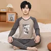 Kids Pajamas for Boys 4 5 6 7 8 9 10 11 12 14 15 16 Years Cotton Sleepwear Set Dinosaur Pyjamas Green Children Pijamas Clothing 3
