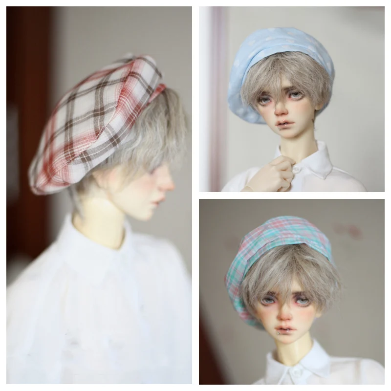 

1/3 Scale BJD Casual Artist Berets Plaid Hat Doll Accessories For BJD/SD SD13 Girl SD17 SSDF Uncle Strong C1752