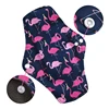 [LECY ECO LIFE]Reusable cloth menstrual pads bamboo charcoal fleece inner lady Flamingo printed waterproof Mummy pads for Women 2